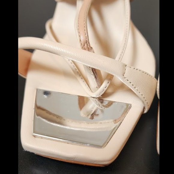 SCHUTZ Strappy Vikki Sandal Cream 8.5B - Picture 11 of 12